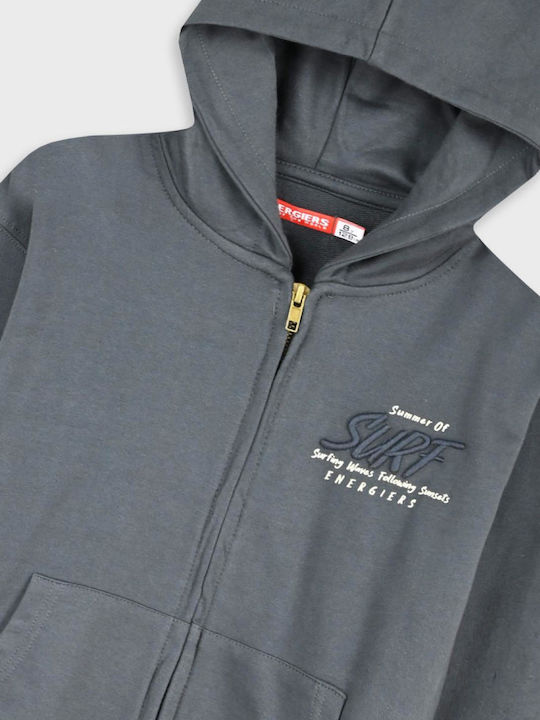 Kinder-Strickjacke mit Kapuzen Grau Summer Of Surf