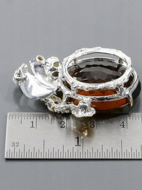 Artistic Natural Citrine 38ct Frog Pendant