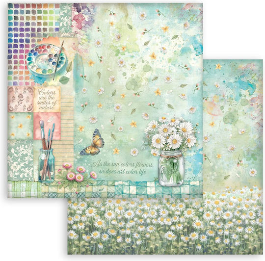 Хартии Скрапбукинг 10 Бройки 20.3×20.3см Stamperia Daisy Art