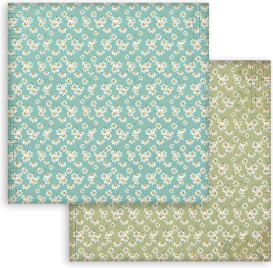 Scrapbooking Papers 10 Pieces 30.5×30.5cm Stamperia Daisy Art Backgrounds