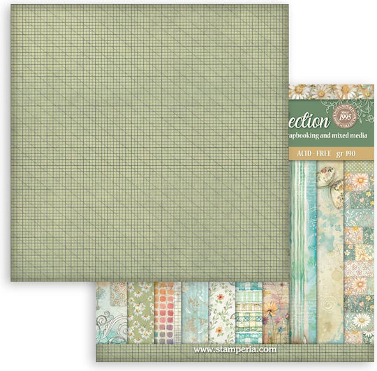 Scrapbooking Papers 10 Pieces 30.5×30.5cm Stamperia Daisy Art Backgrounds