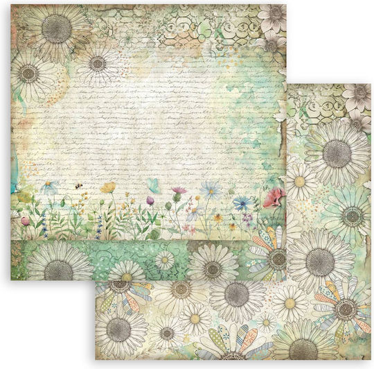 Хартии Скрапбукинг 10 Бройки 20.3×20.3см Stamperia Daisy Art
