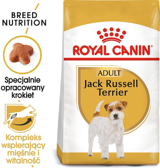 Royal Canin Adult Jack Russell Terrier 7.5kg Trockenfutter für Erwachsene Hunde ohne Gluten für Kleine Rassen mit Geflügel und Reis