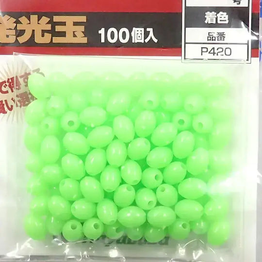 Hard Phosphorescent Beads Hayabusa P-420 Ideal For Tenya & Tai Rubber #3.5