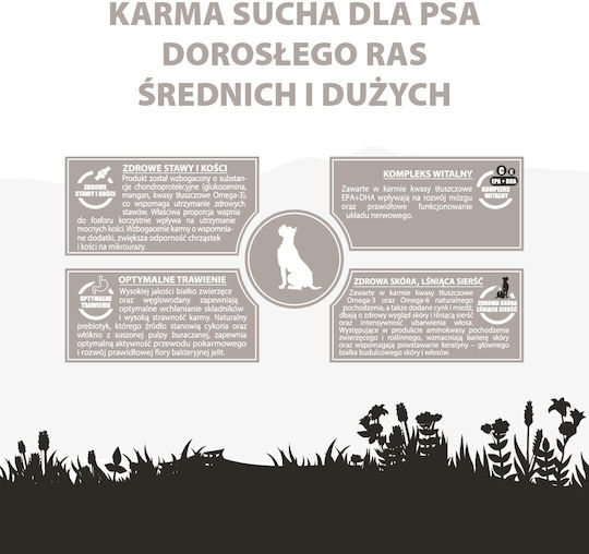 PUPIL PREMIUM 12kg Hrană Uscată pentru Câini de Rase Medii & Mari cu Miel și Orez