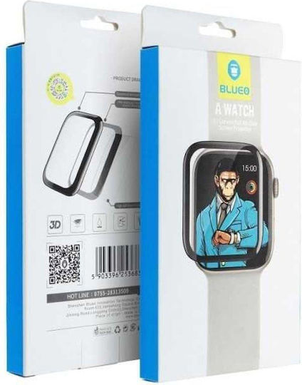 5D Mr Monkey Strong HD Full Face Tempered Glass for the Apple Watch 45mm 1pcs Black