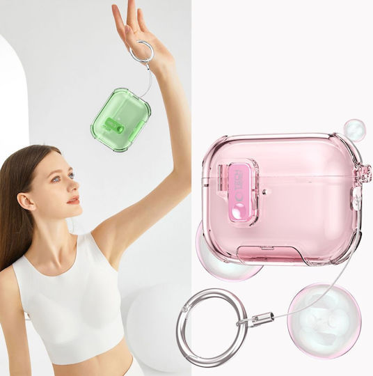 Tech-Protect Hülle Silikon mit Haken in Grün Farbe für Apple AirPods Pro 3