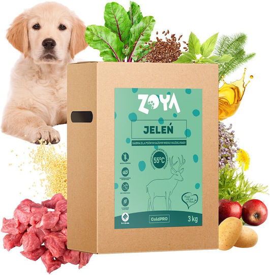 Zoya 3kg Trockenfutter für Hunde mit Hirsche