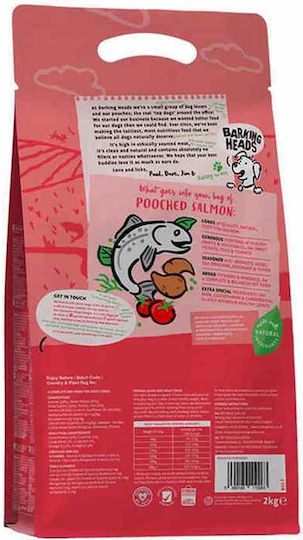 Barking Heads Pooched Salmon 2kg Dry Food Grain-Free for Adult Dogs with Salmon