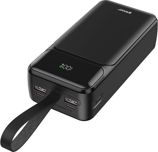 BWOO BO-P66 Power Bank 30000mAh 65W with 2 USB-A Ports and 2 USB-C Ports Power Delivery Black