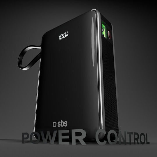 SBS Power Bank 20000mAh 22.5W with USB-A Port and USB-C Port Power Delivery Black