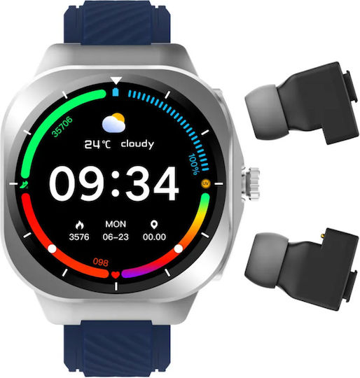 AIMB-Z19 Smartwatch με Παλμογράφο (Μπλε)