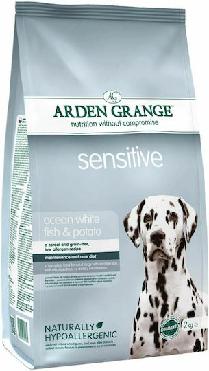 Arden Grange Sensitive 6kg Ξηρά Τροφή Διαίτης, χωρίς Σιτηρά για Ενήλικους Σκύλους με Πατάτες και Ψάρια