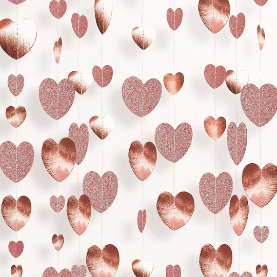 Banner Inimă Alista Home Tip Franjuri 4 M Rulou Cu Fir Inclus Roz Sclipici