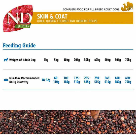 Farmina Quinoa 2.5kg Dry Food Grain-Free & Gluten-Free for Adult Dogs with Quail