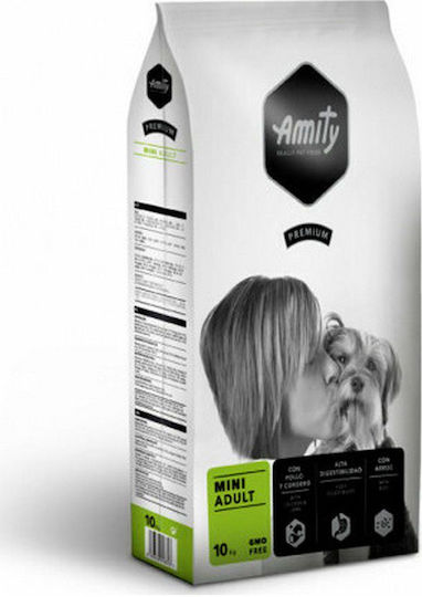 Amity Premium Mini Adult 10kg Dry Food with Few Grains for Adult Small Breed Dogs with Lamb, Chicken and Rice
