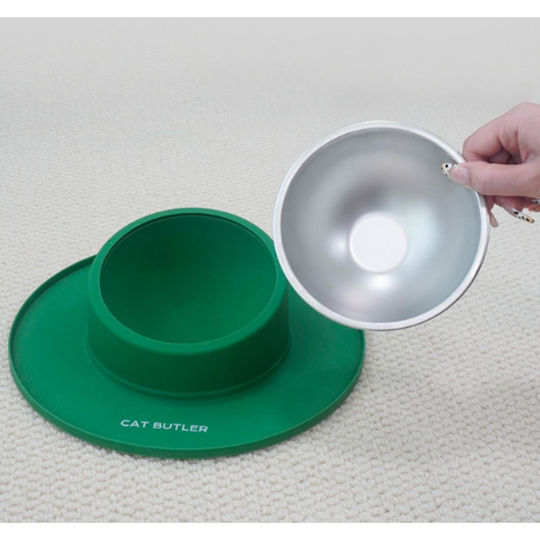 Animal Pet Stainless Steel Bowl Food for Dog & Cat 280ml in Green Color