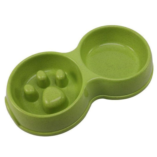Edelstahl Schalen Futter für Hund & Katze 2x 700ml in Grün Farbe