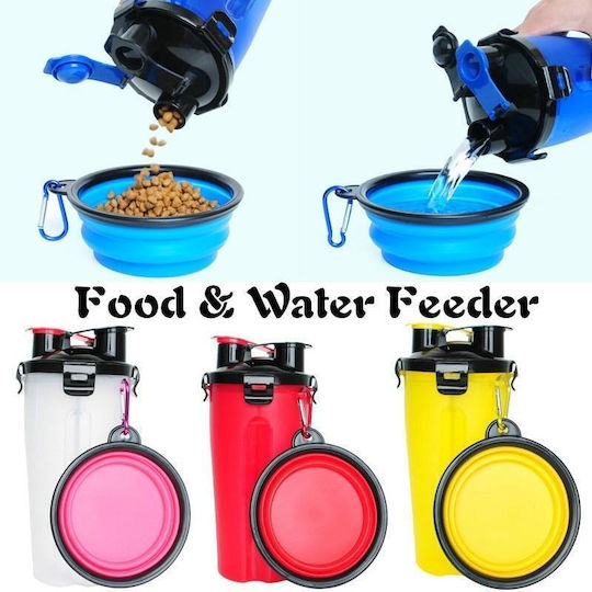 Zwei Flasche aus Silikon Futter & Wasser für Hund & Katze in Grün Farbe