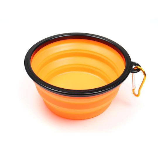 Schalen aus Silikon Futter & Wasser für Hund & Katze in Rot Farbe