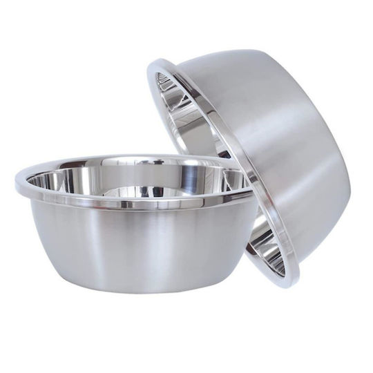 Animal Stainless Steel Bowl Food for Dog & Cat 7lt in Silver Color