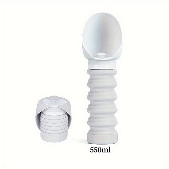 Portable Plastic Food & Water Bottle for Dog & Cat 550ml 10x9x13.5cm