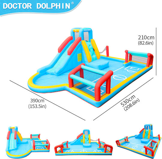 Fun Baby Φουσκωτό Doctor Dolphin με Τραμπολίνο & Τσουλήθρα για 3+ Ετών