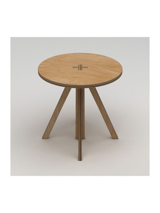 Masă Laterală Rotundă Arcus Naturală L75xP75xÎ75cm