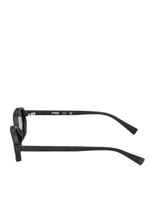 Guess Unisex Ochelari de soare cu Negru Cadru și Verde Lentilă