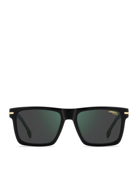 Carrera Unisex Sunglasses With Black Horn-Rimmed Frame And Grey Lens 378/S 807/Q3