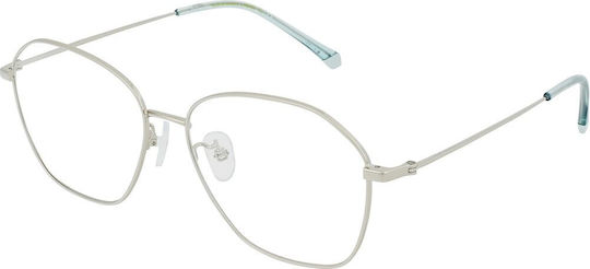 Polaroid Women's Metal Prescription Eyeglass Frame Silver PLD D425 G KUF