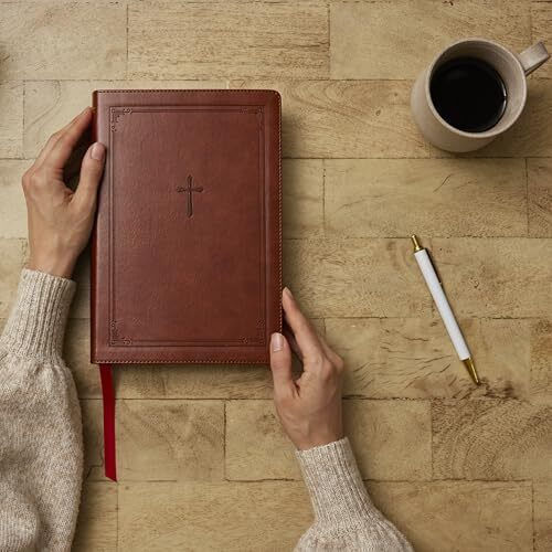 Nkjv Giant Print End-of-verse Reference Bible, Brown Leathersoft, Red Letter, Comfort Print: Holy Bible