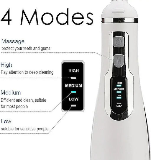 Waterpulse V500 Воден Иригатор с Калъф за Пътуване Бял