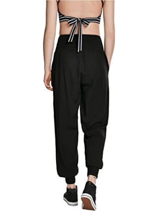 Femei Talie înaltă Din material textil Pantaloni cu elastic Neagră