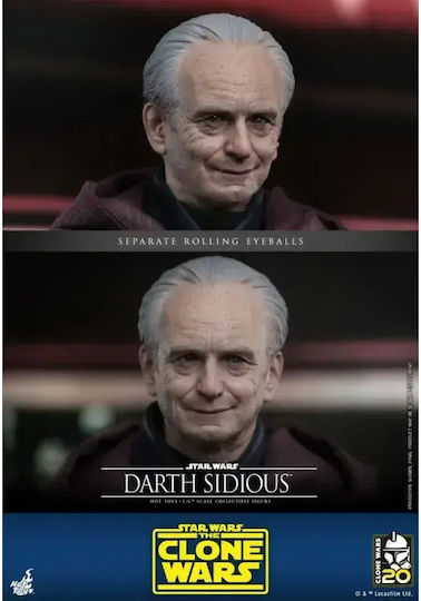 Hot Toys Star Wars Darth Sidious The Clone Wars Action Figure Height 29cm in Scale 1:6