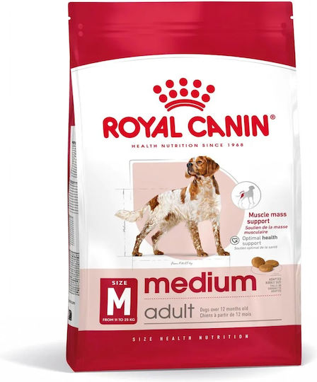 Royal Canin Medium Adult 3kg Trockenfutter für erwachsene Hunde mittlerer Rassen mit Geflügel, Fleisch und Schweinefleisch