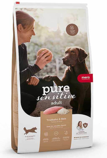 Meradog Pure Sensitive Senior 12.5kg Trockenfutter ohne Gluten für erwachsene Hunde mit Türkei und Reis