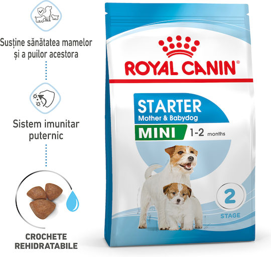 Royal Canin Starter Mother & Babydog Mini 4kg Dry Food Gluten-Free for Small Breed Puppies with Poultry and Rice
