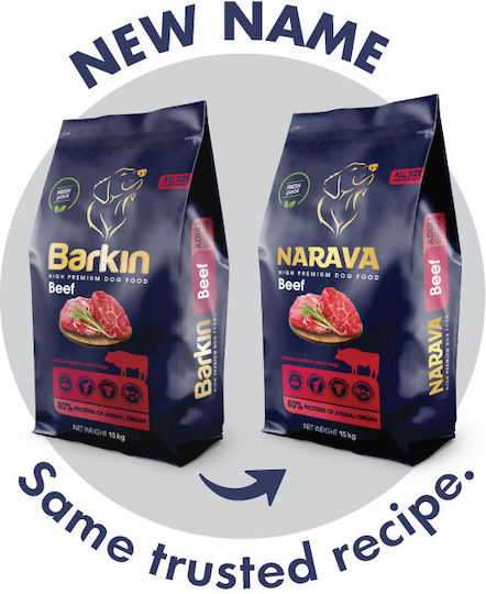 Barkin 2kg Ξηρά Τροφή για Ενήλικους Σκύλους Μικρόσωμων Φυλών με Αρνί