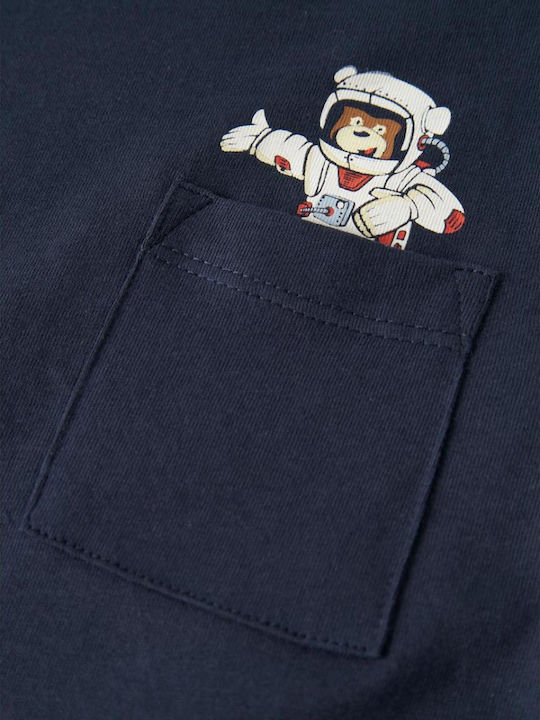 Kinderoberteile Kurzärmeliges Dunkelblau T-Shirt