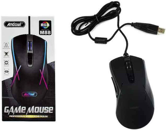 Andowl M88 Gaming Maus Schwarz