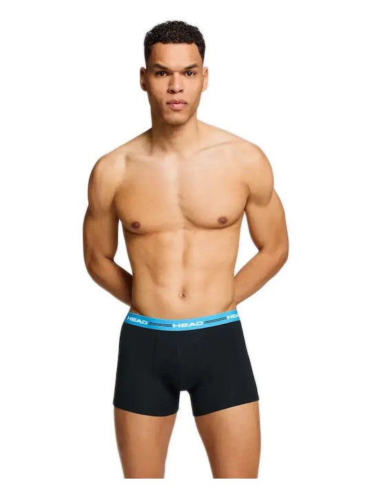 Herren Boxershorts Schwarz-Blau 2er Pack