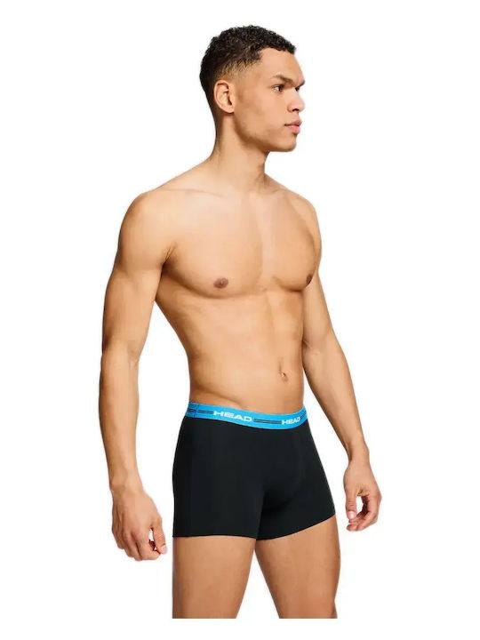 Herren Boxershorts Schwarz-Blau 2er Pack