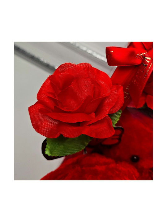 Pachet Special De Valentine „I Love You” Ursuleț De Pluș Ily Apă De Parfum 30 Ml Trandafir Decorativ În Cutie De Fereastră