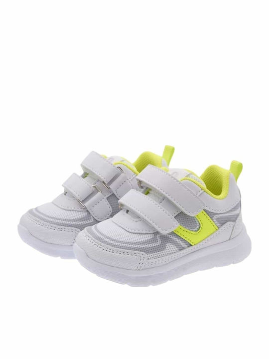 First Step Παιδικά Sneakers Ανατομικά με Σκρατς Κίτρινα