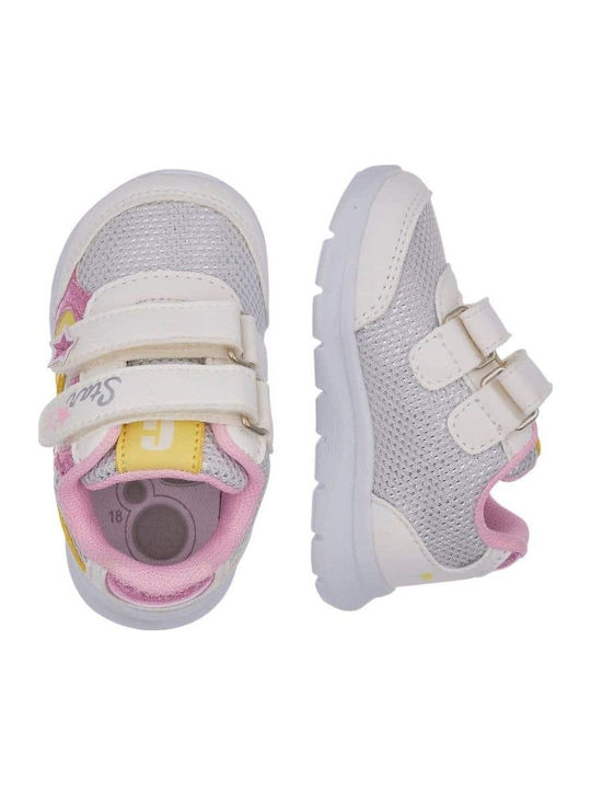 First Step Παιδικά Sneakers Ανατομικά με Σκρατς Κίτρινα