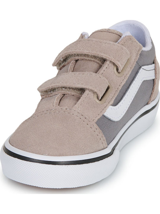 Old Skool V Παιδικά Sneakers με Σκρατς Μπεζ