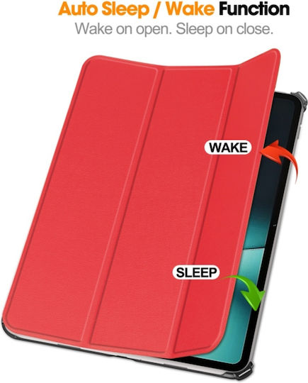 Tablet Hülle Oneplus Pad Skyddar Innovation Mehrwinkel-Stand Schlaf- und Weckfunktion Faltpro Rot Set Aufkleber