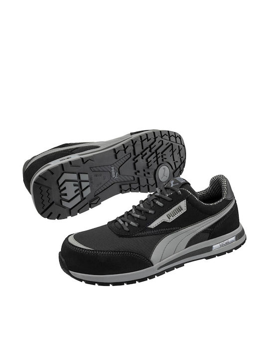 PUMA Rider Αδιάβροχο Παπούτσι Εργασίας Μαύρο S1PS με Πιστοποίηση ESD , HRO, (M),SR
