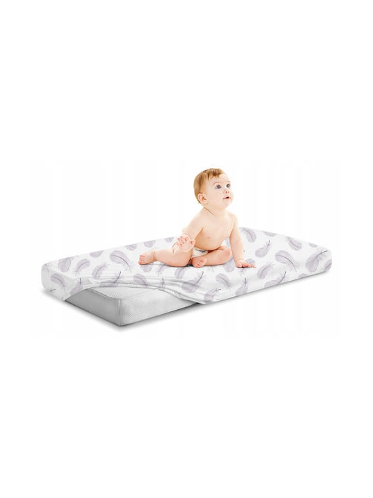 BabyMam Lenjerie De Patut Bebe Pentru Patut Din Bumbac Cu Cauciuc Gri 90x40cm